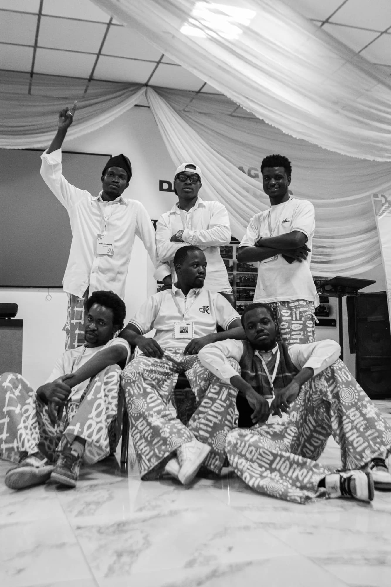 Some of the executives posing