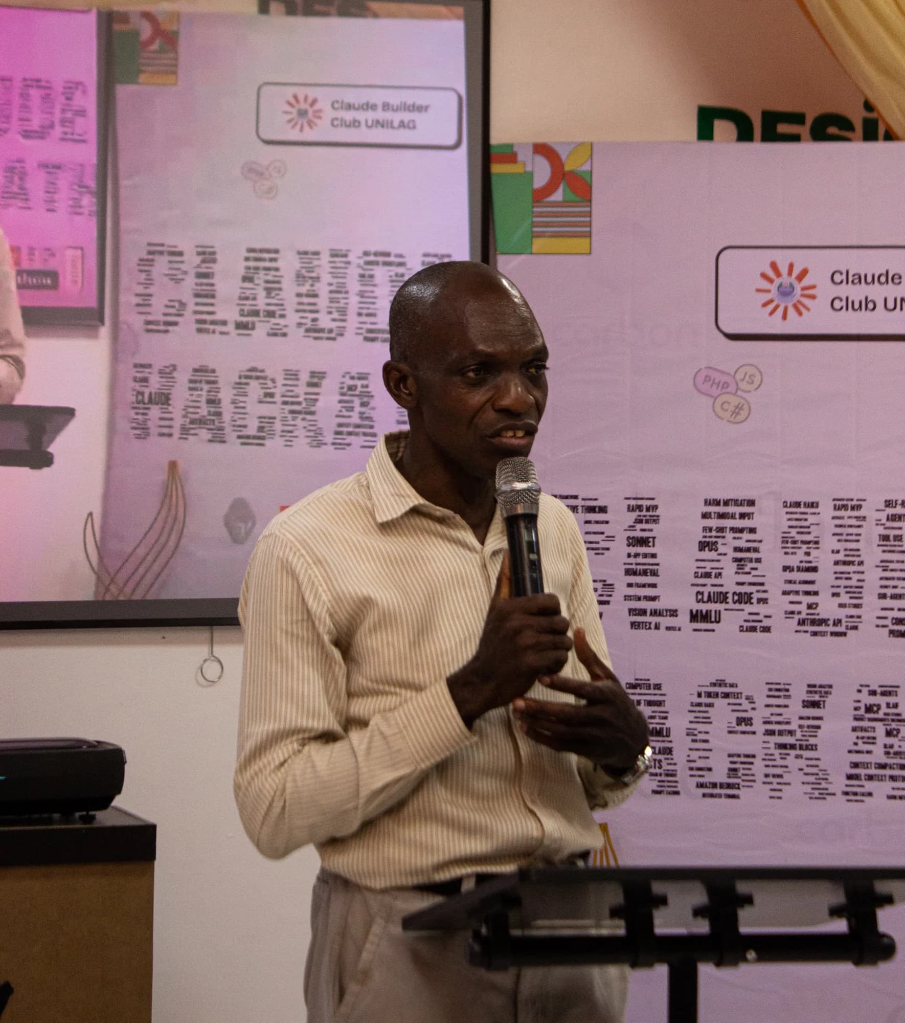 Prof. Oluseyi addressing the room
